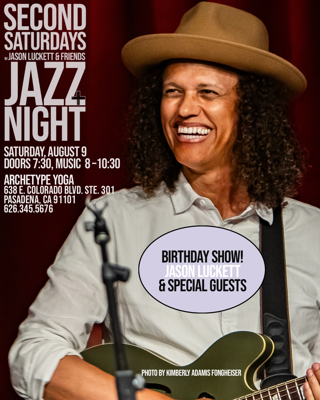 July Flyer for Second Saturdays Jazz Night