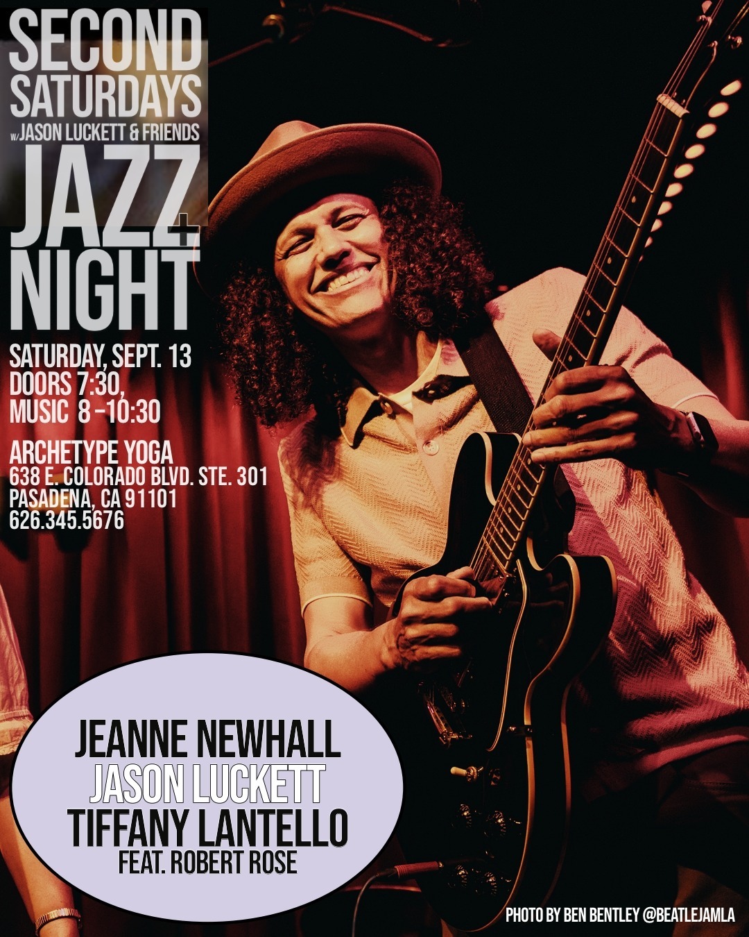 July Flyer for Second Saturdays Jazz Night