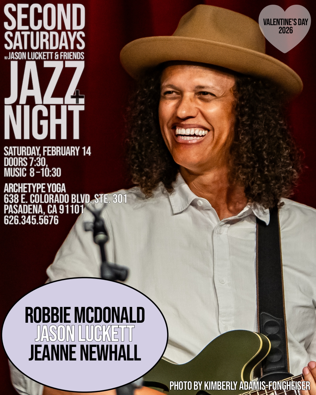 Febr Flyer for Second Saturdays Jazz Night